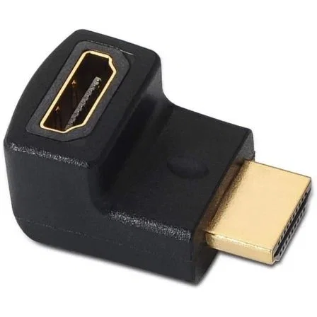 Aisens Adaptador HDMI Acodado A121-0124 Macho a Hembra Negro